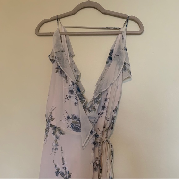NWT WAYF Emma Ruffled Floral Wrap Dress - Picture 5 of 7